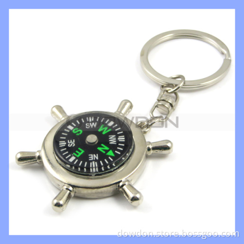 Multifunctional Compass with Keychain Key Ring Male Small Gift Logo